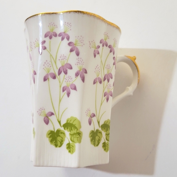Royal Crown Staffordshire England  Fine Bone Handcrafted China Flower Mug - Picture 10 of 10